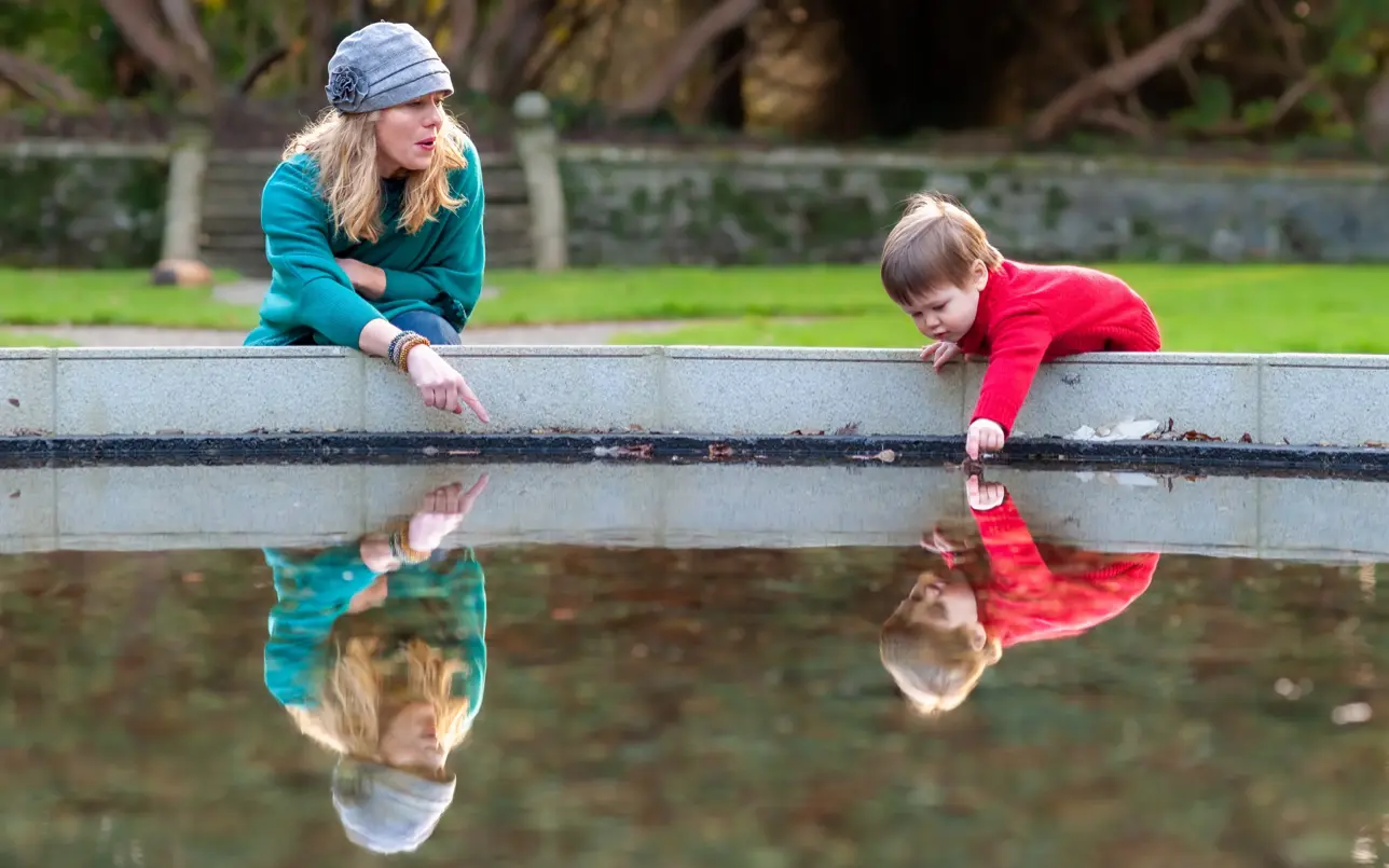 Family portrait at Johnstown Castle, Wexford with candid natural interaction